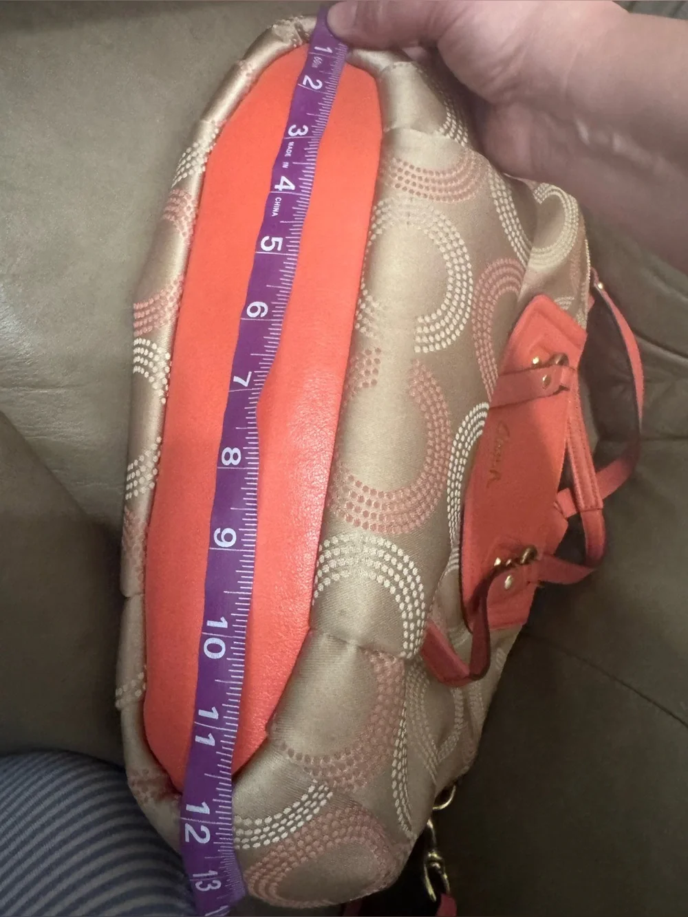 Coach Pink Coral Signature Large Shoulder Tote